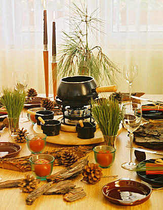 Fondue Deko für Freunde