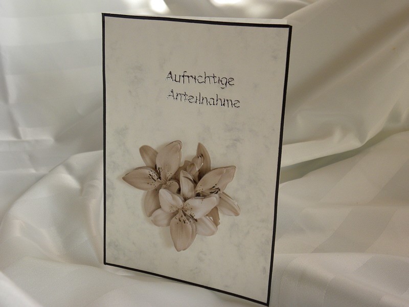 Trauerkarte für die Aufrichtige Anteilnahme