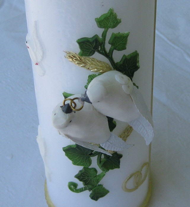 Kerzenmotiv für eine Hochzeitskerze