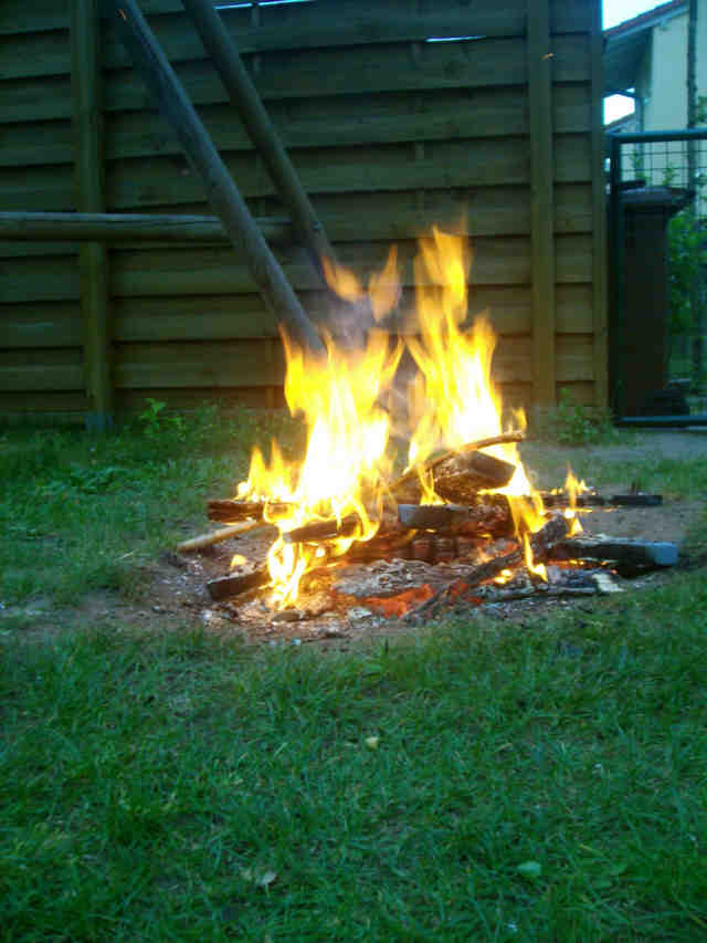 Folienkartoffel im Lagerfeuer rösten