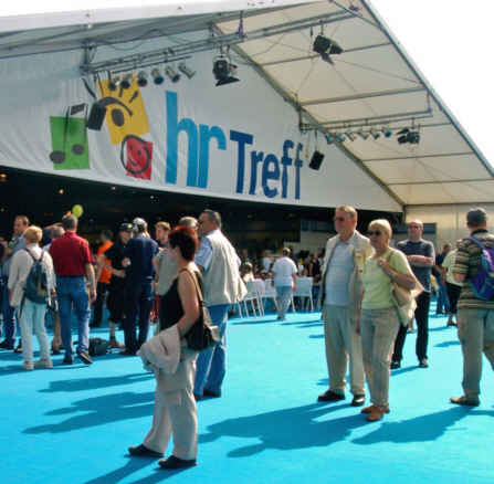 Das Festzelt des Hessischen Rundfunks