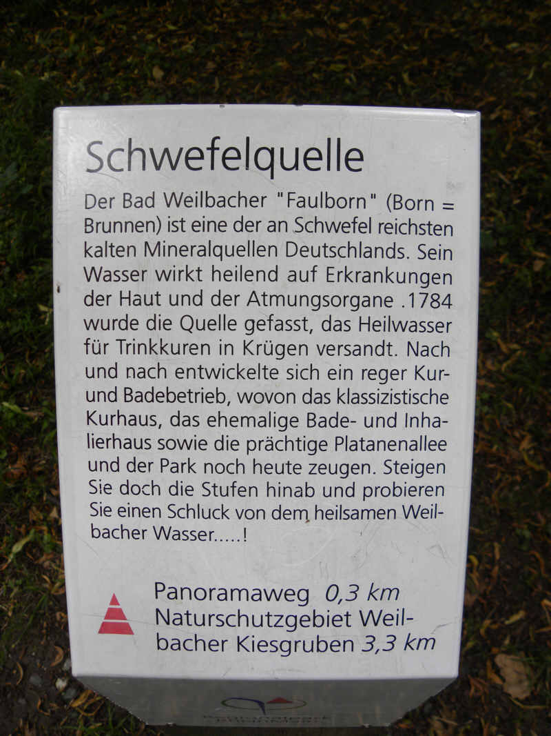 Info Tafel in Bad Weilbach